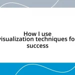 How I use visualization techniques for success